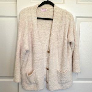 Pink Lily Cream Cardigan